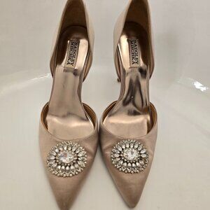 Badgley Mischka Heels in satin and with crystals